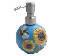 Sunflower Honeybee Soap Dispenser for Bathroom, Kitchen and Toilets Reusable Lotion Bottle with Decorative Design