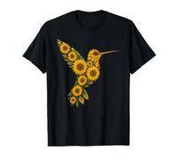 Sunflower Hummingbird Flower Gardening Floral T-Shirt
