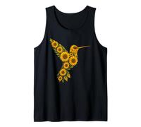 Sunflower Hummingbird Flower Gardening Floral Tank Top