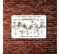 Sunflower Hummingbird Metal Sign This is Us Positive Quotes Saying Metal Tin Sign 8x12in Weatherproof Farmhouse Metal Plaque Sign for Restaurant Bar Pub Shop Road