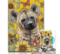 Sunflower Hyena 1000 Piece Jigsaw Puzzles for Adults,Stress Reliever Difficult Challenge Deal As Gifts for The Whole Family 38x26cm