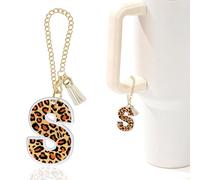 Sunflower Initial S Charm for Stanley Cup,Mini Tumbler Keychain Letter Charm Stanley Cup Accessories for Purse Backpack,Sunflower Gifts for Women Her Mom Sister Friend