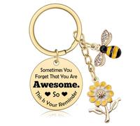 Sunflower Inspirational Keyring Motivational Keyring Friendship Keyrings