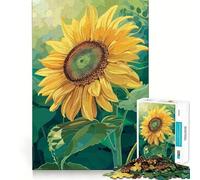 Sunflower Jigsaw Puzzles 1000 Piece for Teenagers Enhance Memory Leisure Time Solid Cut Santa Wish Item 50x75cm
