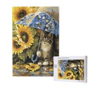 Sunflower Jigsaw Puzzles for Adults 2000, Cat Large Wooden Puzzles for Adults, Funny/Difficult/Impossible/Challenging Decompression Games, As a Birthday for Women and Men 2T-1971
