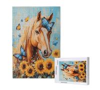 Sunflower Jigsaw Puzzles for Adults 2000 Horse Puzzles for Adults Wooden, Funny/Difficult/Impossible/Challenging Decompression Games, As a Birthday for Women and Men ML-324