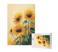 Sunflower Jigsaw Puzzles for Adults 3000, Flower Puzzles for Adults Wooden, Funny/Difficult/Impossible/Challenging Decompression Games, As a Birthday for Women and Men M-1780