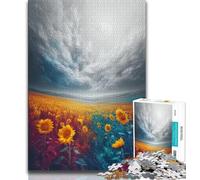 Sunflower Jigsaw Puzzles for Teenagers 1000 Jigsaws,Toys Educational Games Stress Relieving Suitable for Desktop Decoration (38x26cm)