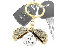 Sunflower Keyring Motivational | Keep Going Handbag Pendant - Lanyard Decoration Inspirational Accessories for Women Men Children Birthday Christmas