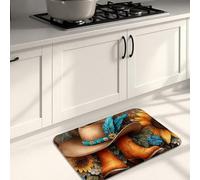Sunflower Kitchen Mats for Floor, Vintage Rustic Soft Mats, Cushioned Comfort Washable Non Slip Decor Rugs for Kitchen Sinks Laundry Room Bathroom 20x31 Inch
