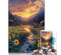 Sunflower Landscape JigsawPuzzle 1000 Pieces for Adults,Challenging Game And Family Play for Is Ideal As A Gift for The Whole Family (50x75cm)