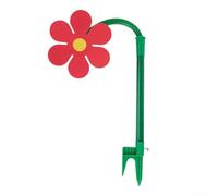 Sunflower Lawn Sprinkler with 360 Degree Rotating Head and Adjustable Spray Distance, Suitable for Outdoor Garden Hose Connection (Red)