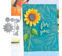 Sunflower Leaf Metal Die Cuts,Spring Sunflower Leaf Cutting Dies Cut Stencils DIY Scrapbooking Decorative Embossing Paper Party Wedding Card Making