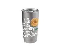 Sunflower Life is A Journey Not A Destination Stainless Steel Insulated Tumbler