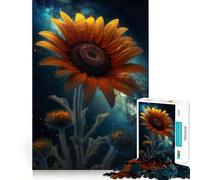 Sunflower Milky Way Galaxy Jigsaw Puzzles for Teenagers 1000 Pieces Mind Puzzle Peaceful Fun Art Assembly Lovely Gift 50x75cm