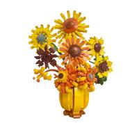 Sunflower Mini Building Set Flowers with Vase, Botanical Collection Model Toys for Adult -1015pcs Artificial Flower Ideas Gifts for Women