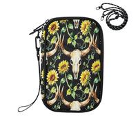 Sunflower Minotaur Pattern RFID Blocking Family Passport Holder, Waterproof Travel Document Organizer Wallet for Women Men, Credit Card Case Travel Essentials