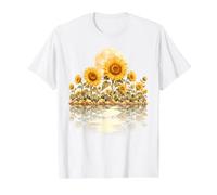 Sunflower Moon Botanical Nature Garden Floral Scenic Graphic Value Graphic T-Shirt, Men, White, M