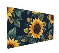 Sunflower Mouse Mat xxl Gaming Mouse Pad 900x500 mm non Slip Desk Mat,Dark Green Extended Large Mousepad Waterproof & Durable & Stitched Edges Keyboard Mat for Home,Gaming Room (36x20Inch) 2S-540