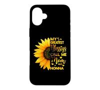 Sunflower My Greatest Blessings Call Me Mom and Nonna Funny Case for iPhone 16 Plus