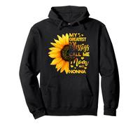 Sunflower My Greatest Blessings Call Me Mom and Nonna Funny Pullover Hoodie