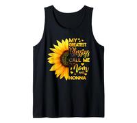 Sunflower My Greatest Blessings Call Me Mom and Nonna Funny Tank Top