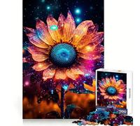 Sunflower Neon Cosmic Glow 1000 Pieces Jigsaw Puzzles for Adults Think Smart Toy Quiet Fun Accurate Cut 50x75cm