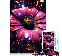 Sunflower Neon Cosmic Glow for Adults 1000 Piece Jigsaw Puzzle Mind Puzzle Relaxing Fun Image Assembly Warm Surprise 50x75cm