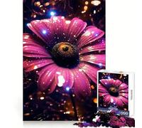 Sunflower Neon Cosmic Glow for Adults 1000 Piece Jigsaw Puzzle Mind Puzzle Relaxing Fun Image Assembly Warm Surprise 50x75cm