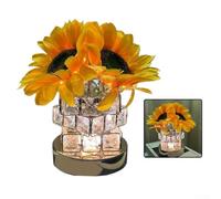 Sunflower Night Light, Rechargeable Cordless Touch Table Lamp with Soft Glow, Portable Decorative Flower Light for Bedroom Living Room Party