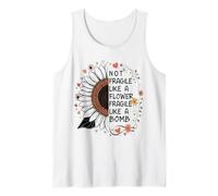 Sunflower Not Fragile Like A Flower But A Bomb Tank Top