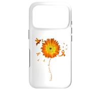 Sunflower Orange Ribbon Leukemia Cancer Awareness Case for iPhone 17 Pro