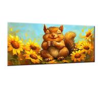 Sunflower Paint by Numbers for Adults, Paint by Numbers Kits On Canvas, DIY Digital Painting for Adults Beginners with Acrylic and Brushes, Animal Oil Painting for Home Wall Decor 20x40 Inch w0-746