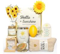 Sunflower Pamper Gifts for Women, Birthday Hamper Basket Gift, Get Well Soon Gifts, Self Care Package Relaxation Spa Bath Set for Mum, Wife, Best Friends, Sister, Daughter