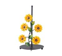 Sunflower Paper Towel Holder - Sunflower Kitchen Decor and Accessories Yellow Farmhouse Countertop Cute Country Stuff Vintage Home Decoration Black Metal Rustic Kitchen Counter Decor Housewarming Gift