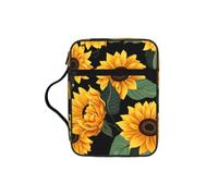 Sunflower Pattern Bible Cover Case Waterproof Bible Bag with Handle Organizer Storage Book Cover for Bible Study