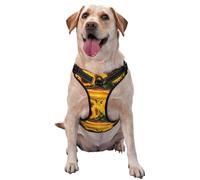 Sunflower Pattern Pet Traction Vest – Full Print Design With Reflective Straps For Enhanced Safety And Comfort