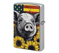 Sunflower Pets Metal Lighter Case Cover, Personalized Graffiti Lighter Sleeve, Waterproof Double-Sided Protector for Women Men Gifts