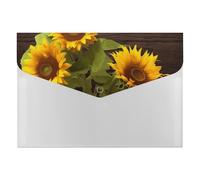 Sunflower Plant File Folder 6-Pocket, Waterproof Accordion File Organizer with Snap Closure, Expanding Document Holder for Office, Home