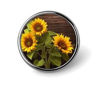 Sunflower Plant Lapel Pins Metal Pin Badge Personalized Pinback Button Badges Classic Round Badge Recognition Enamel Lapel Pin for Jackets, Backpacks, Bags