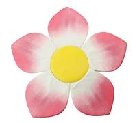 Sunflower Plush Sponge Bathing Pad for Tub Body Support, Flower Baby Bath Seat, Colorful Furry Bathing Cushion for Toddlers (Pink)