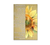 Sunflower Positive Affirmations Wall Art Today Is A Good Day To Have A Great Day Frameless Canvas Poster Prints For Girls Room Bedroom Yoga 16x24 Inches