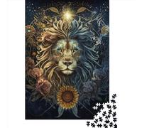 Sunflower Pride Lion Jigsaw Puzzles 1000 Pieces Jigsaw Puzzle for Adults Intellectual Game Jigsaw Puzzle Toys for Adults 1000pcs (75x50cm)