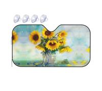 Sunflower Print Printing Upgrade Car Windshield Sun Shade Protect Car From Sun Rays Heat Damage,Vehicle Accessories