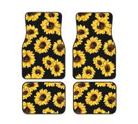Sunflower.. Print Vehicle Foot Mat Set 4 Pieces Floor Mats Waterproof Anti-Slip Cars Trucks SUV Vans