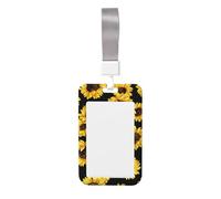 Sunflower.. Printed Card Badge Holder with Neck Strap, Vertical Cards Holder Anti-Scratch and Easy-Scan, for Office, School