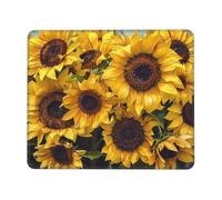 Sunflower Printed Gaming Mouse Pad 8x7.6 Inches, Non-Slip Rubber Base Laptop Mousepad Desk Mat with Stitched Edges for Gamer, Office, Home