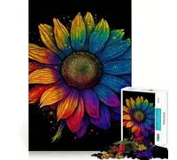 Sunflower Psychedelic Jigsaw for Teenagers 1000 Pieces Logic Play Indoor Fun Accurate Edge Art Collection Piece 38x26cm