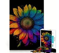 Sunflower Psychedelic Jigsaw for Teenagers 1000 Pieces Logic Play Indoor Fun Accurate Edge Art Collection Piece 38x52cm