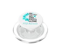 Sunflower PTSD Awareness month support PTSD warrior PopSockets PopGrip for MagSafe